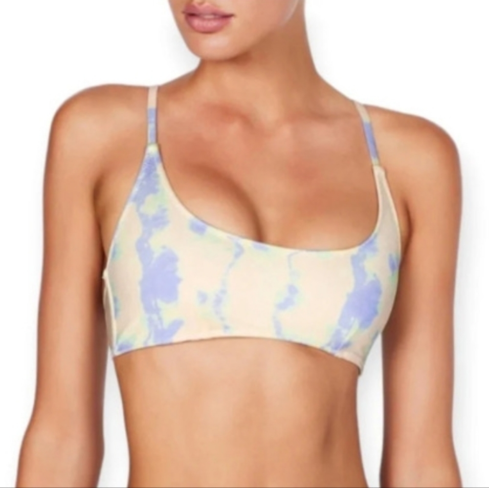 Triangl Swimwear Rina Pastel Tie Dye Swim Bikini Top Small *Top Only*